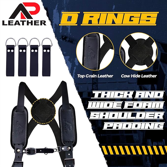 Ap Leather – Heavy Duty Work Suspenders Tool Belt