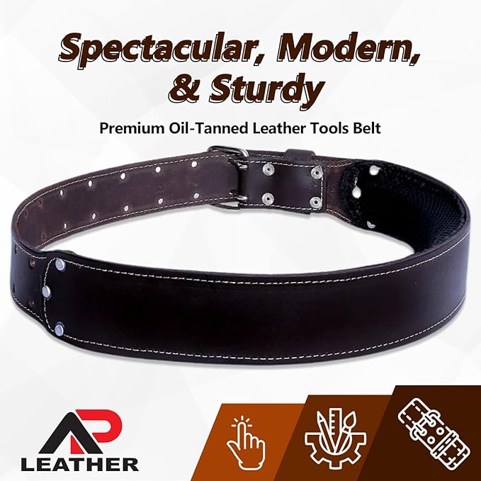 Ap Leather Waist, Premium Leather with 4MM thickness Tool Belt