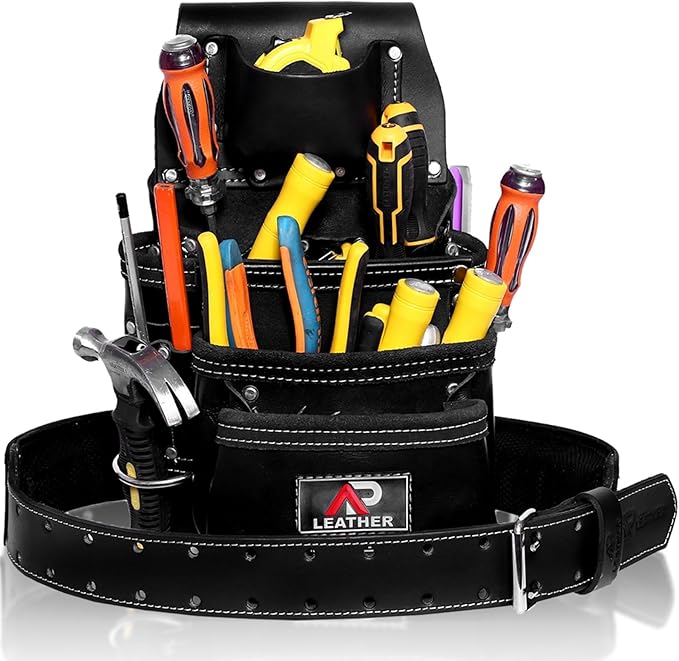 Ap-Leather Tool Pouch for Construction,Heavy Duty Hammer Holder