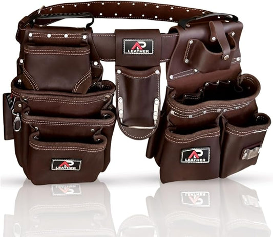 AP LEATHER Tool Pouch,Tool  Electrician, Construction