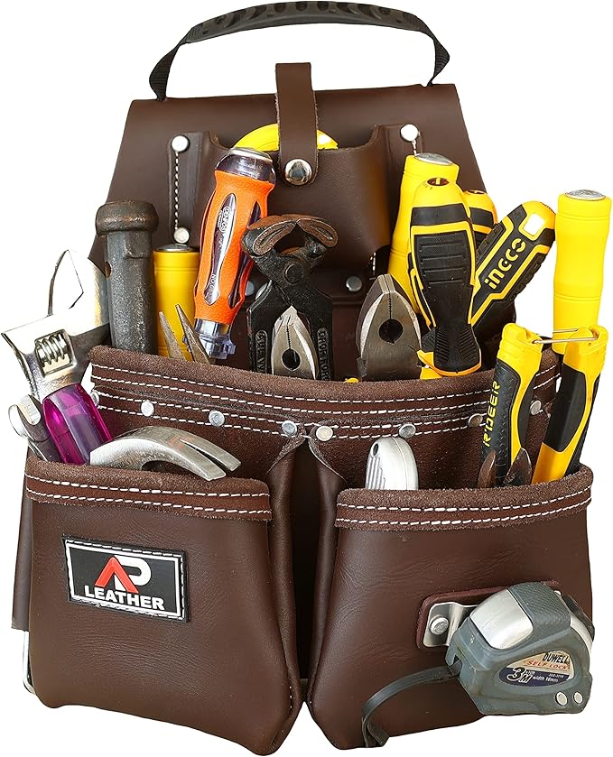 AP LEATHER Tool Pouch,Tool  Electrician, Construction