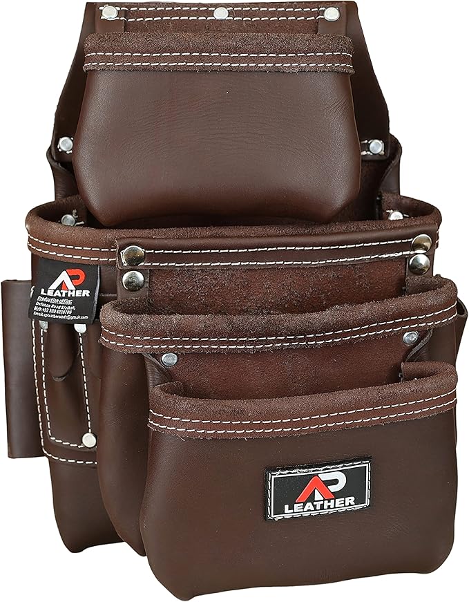 AP LEATHER Tool Pouch,Tool  Electrician, Construction