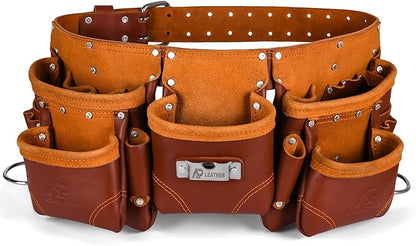 Ap Leather pro Durable Work Belt for Carpenters & Tradesmen