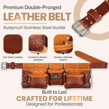 Ap Leather Durable Work Tool Belt for Carpenters & Tradesmen