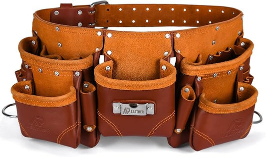 Ap Leather pro Durable Work Belt for Carpenters & Tradesmen