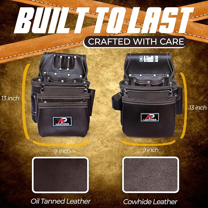 Ap-Leather Tool Belt, Carpenter Tool bag