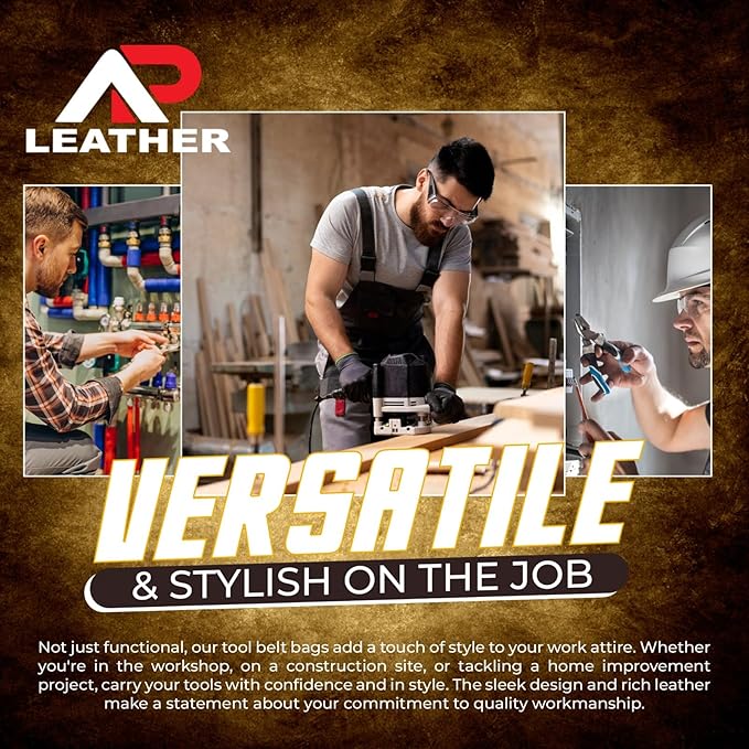 Ap-Leather Tool Belt, Carpenter Tool bag