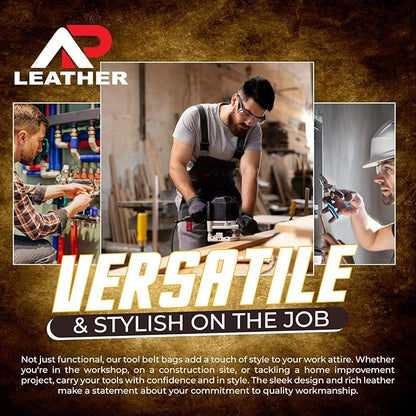 Ap-Leather Tool Belt, Carpenter Tool bag