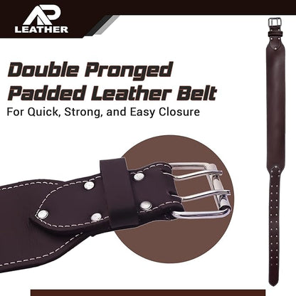 AP-LEATHER Tool Belt pouch framer, Electricians,tool belt with suspenderS