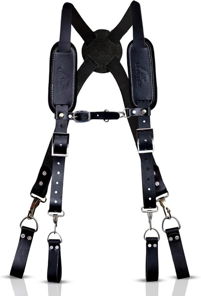 Ap Leather – Heavy Duty  Work Suspenders Tool Belt