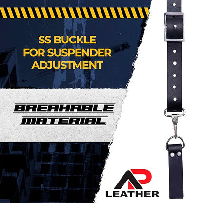 Ap Leather – Heavy Duty  Work Suspenders Tool Belt