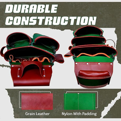 AP-LEATHER  Construction Tool Belt with  Framer, Electrician & Carpenter