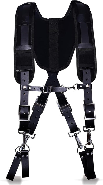 Ap Leather Tool Belts with Suspenders, with  for Construction, Framers