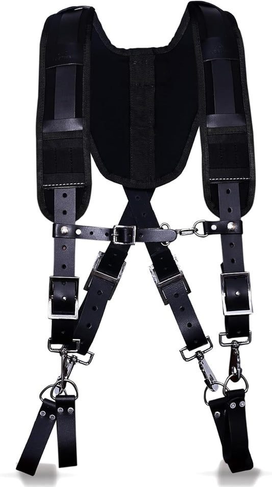 Ap Leather Tool Belts with Suspenders, with  for Construction, Framers