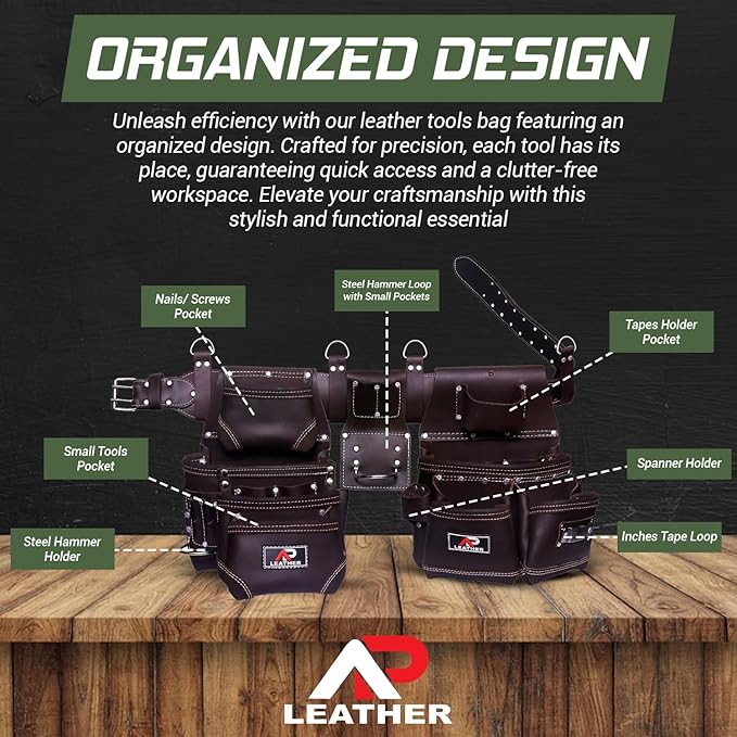 Ap-Leather Tool Belt/pouch/framer