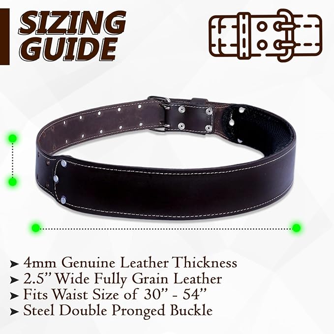 Ap Leather Waist, Premium Leather with 4MM thickness Tool Belt