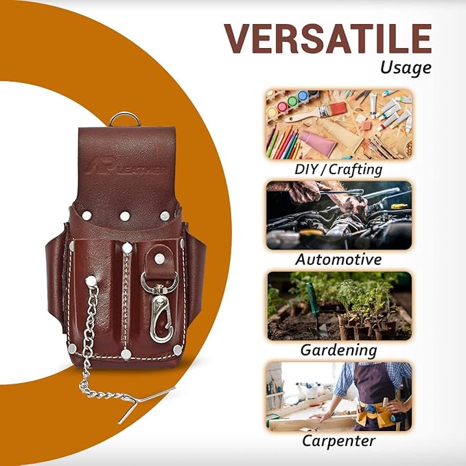 Ap-Leather Pro Electrician Pouch, Tool Pouch with Belt Clip