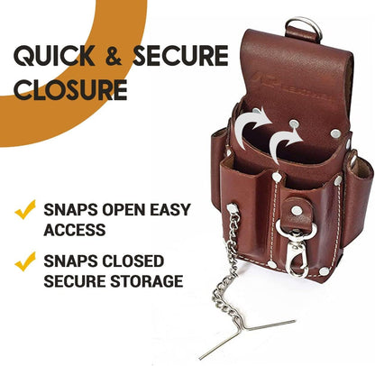 Ap-Leather Pro Electrician Pouch, Tool Pouch with Belt Clip