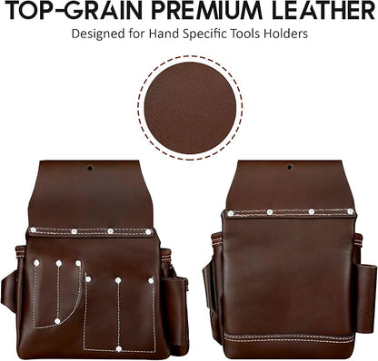 AP-LEATHER Tool Pouch,tool belt with suspenders