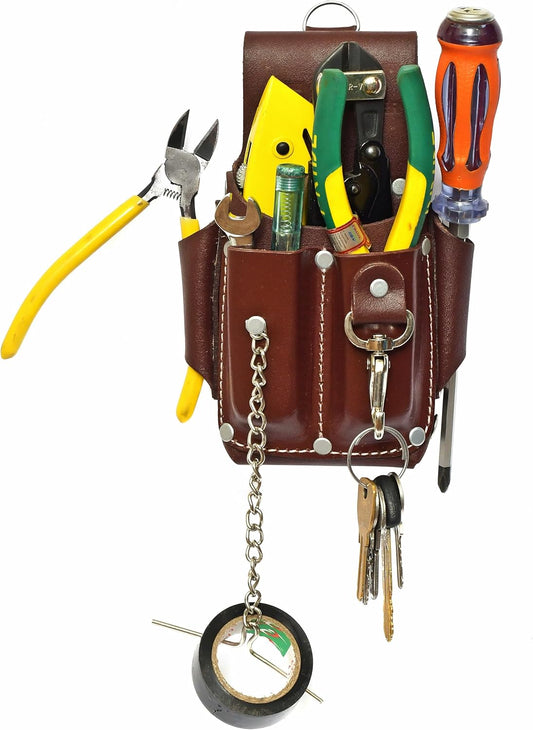 Ap-Leather Pro Electrician Pouch, Tool Pouch with Belt Clip