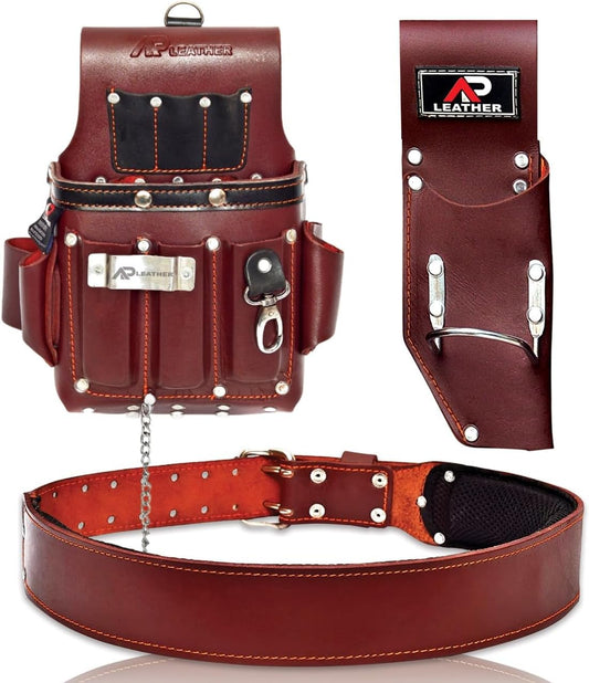 Ap- Leather Tool Pouch for Construction,Heavy Duty Hammer Holder