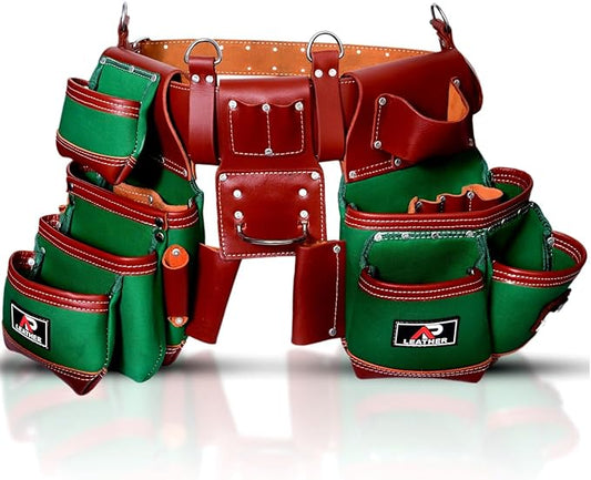 AP-LEATHER  Construction Tool Belt with  Framer, Electrician & Carpenter