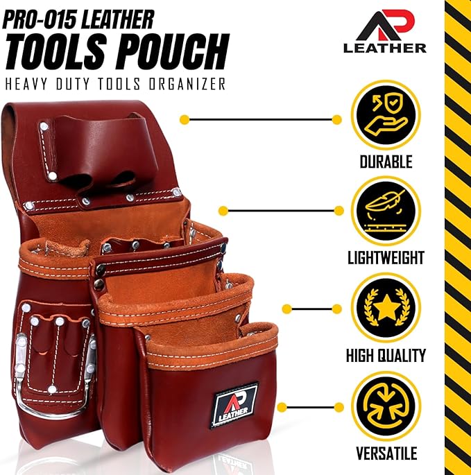 AP-LEATHER Tool Belt Pouch  12 Small Pocket