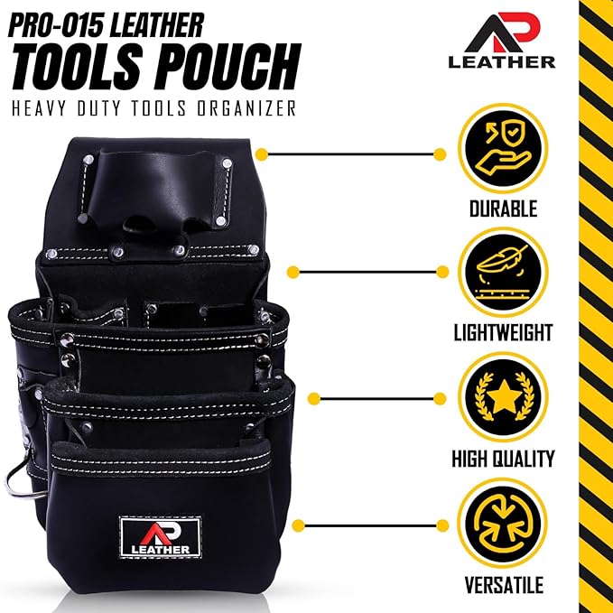 Ap-Leather Tool Pouch for Construction,Heavy Duty Hammer Holder