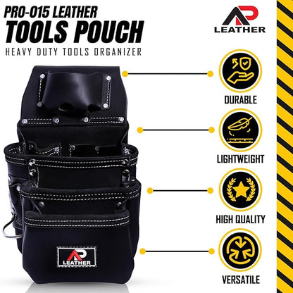 Ap-Leather Tool Pouch for Construction,Heavy Duty Hammer Holder