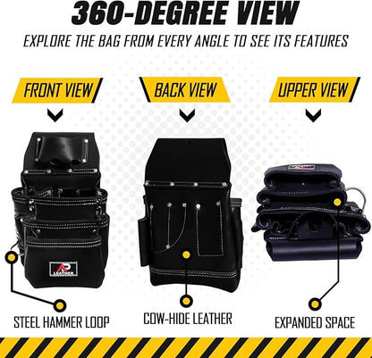 Ap-Leather Tool Pouch for Construction,Heavy Duty Hammer Holder