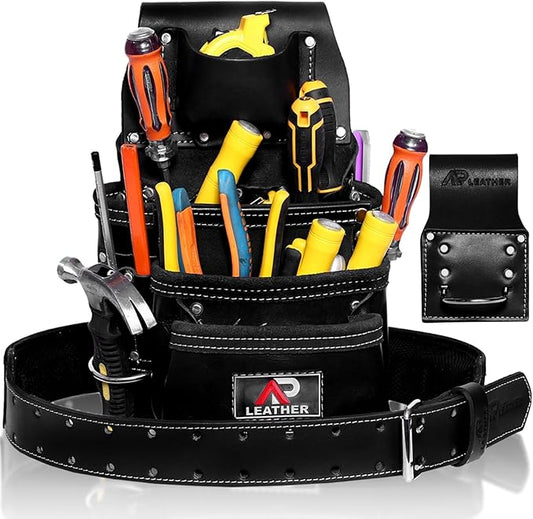 Ap-Leather Tool Pouch for Construction,Heavy Duty Hammer Holder