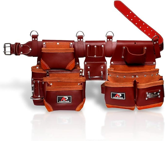 AP-LEATHER Electricians, Gardeners & Construction,Tool Belt pouch